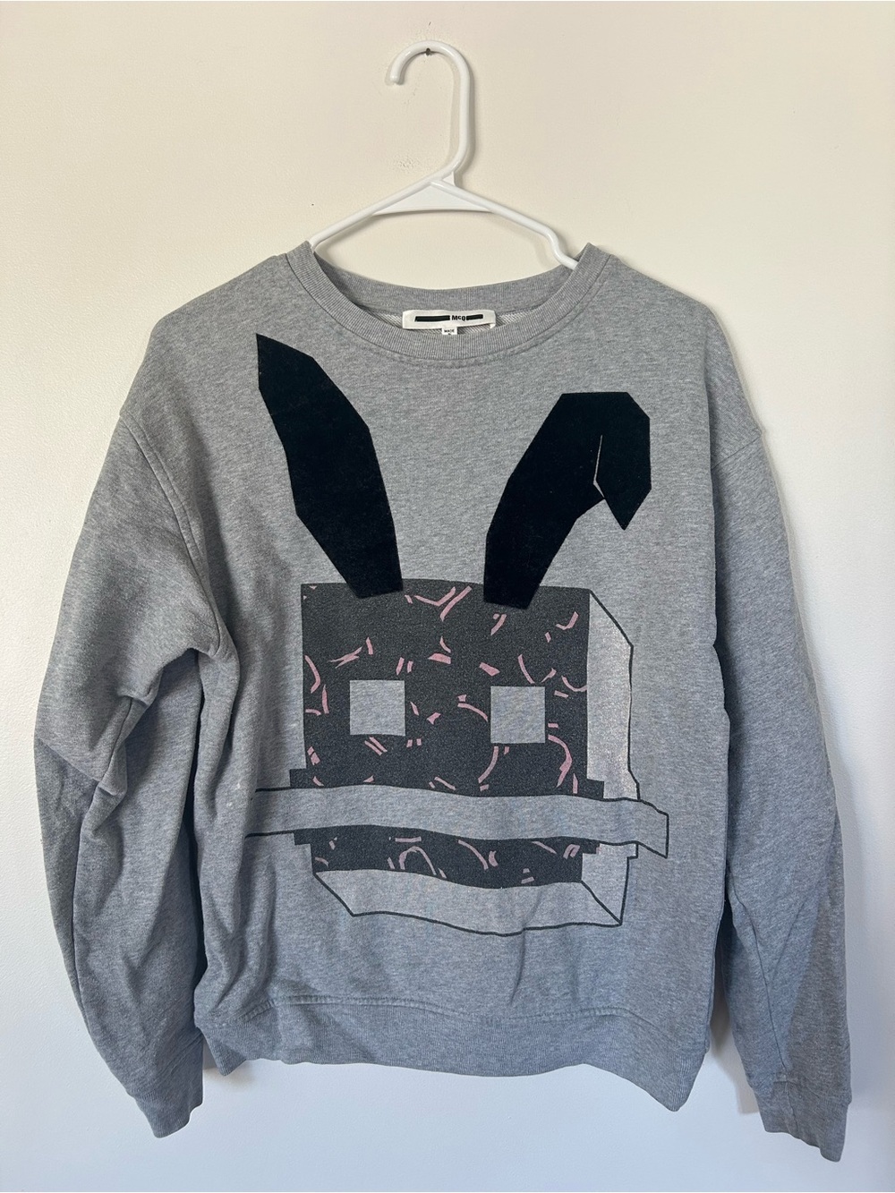 Alexander McQueen Sweatshirt Sweat M Cotton Gray Rabbit XS - Picture 1 of 6